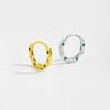 ANDYWEN 925 Sterling Silver Hoop Earrings Gold Plated Ladies Earrings Green Cubic Zirconia Luxury Earring For Women Fine Jewelry