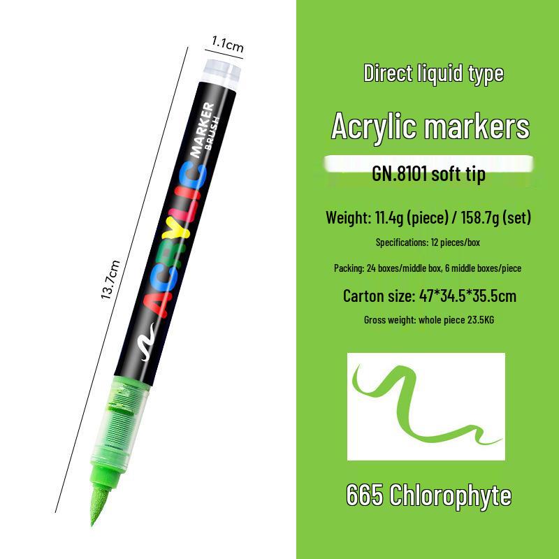 Guangna 8101 Liquid Acrylic Marker Pen, 120/240 Colors, Soft Tip for Student Art & DIY Graffiti