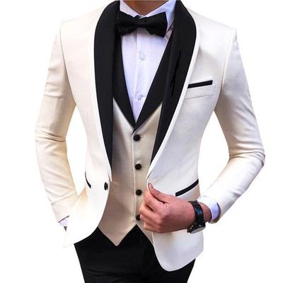 Plus Size Men's Slim Fit 3-Piece Tuxedo: Double Vent Suit for Formal or Casual Occasions