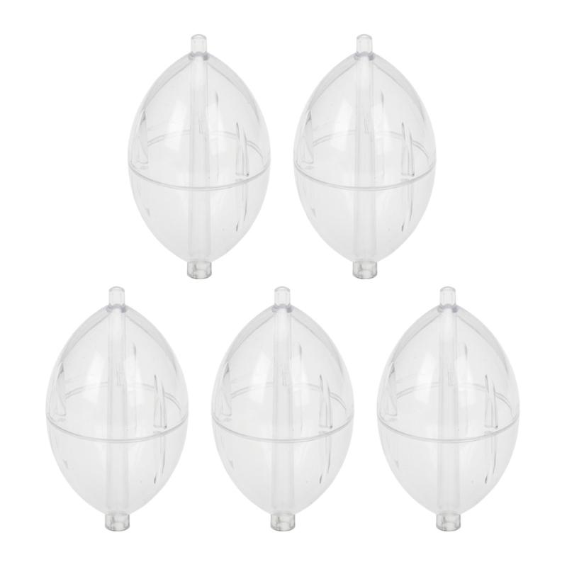 5Pcs Plastics Clear Float Fishings Slip Cast Spin Float Oval Bubble Float Bobbers Buoys Slip Bobbers Strikes Indicator 1