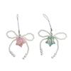 Pearl Bowknot Phone Chain Key Chain Elegant Star Phone Lanyard Straps Keychain Pendant for Handbag Purse Bag Backpack
