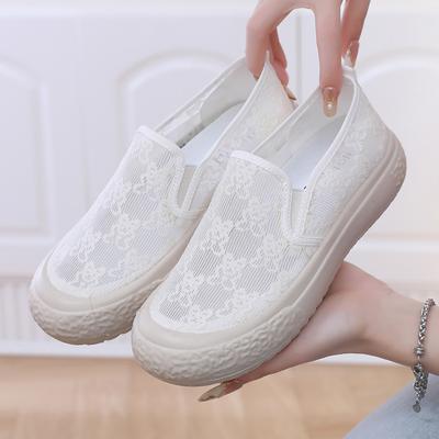 2024 Summer New Small Fragrant Style Women's Fisherman Shoes Thick Sole Pullover Single Shoes Casual Trend Versatile Mesh Shoes