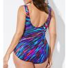 Sexy Striped One Piece Large Swimsuits Body Closed Plus Size Swimwear Female Bathing Suit For Pool Beach Women's Swimming Suit