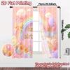 Set Of 2 Flat Printing Curtains Without Rod Birthday Bliss Chic Print Versatile Fabric Decorations Inside Made Polyester