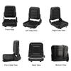 Forklift Seat Tractor Seat Rounded Curved Corners PU Leather Backhoe Seat Replacement for Forklift Skid Loader Dozer Telehandler