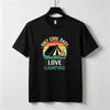 Camping TShirt Cool Dads Love Camping Retro Graphic Tee Vintage Sunset Casual Cotton Dad Gift Streetwear Harajuku Y2k Tops