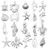 Mix 100-Piece Starfish, Turtle, Seahorse, Dolphin Pendant Set for DIY Jewelry - Bracelets, Necklaces, Earrings