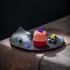 Round Stripe Ceramic Dinner Plate Restaurant Special-shaped Irregular Dessert Plate Hotel Restaurant Tableware Kitchen Utensils