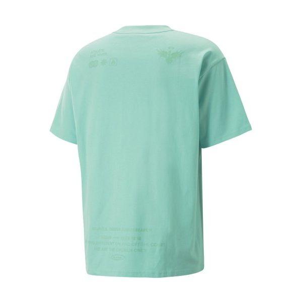 Puma X Melo Boxy Tee Solid Color Crew Neck Casual Short Sleeve T-Shirt Men Tops Light-Green 621703-01