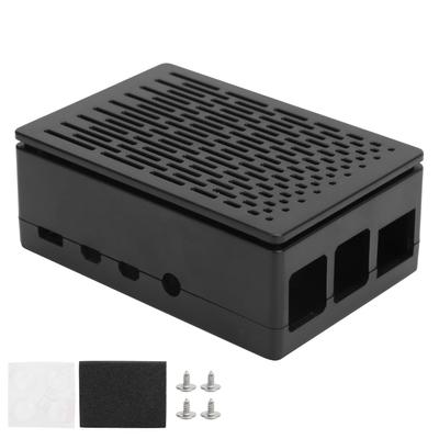 Protective Case for Raspberry Pi 4B ABS Shell Reserved All Port for HDMI USB A VBlack