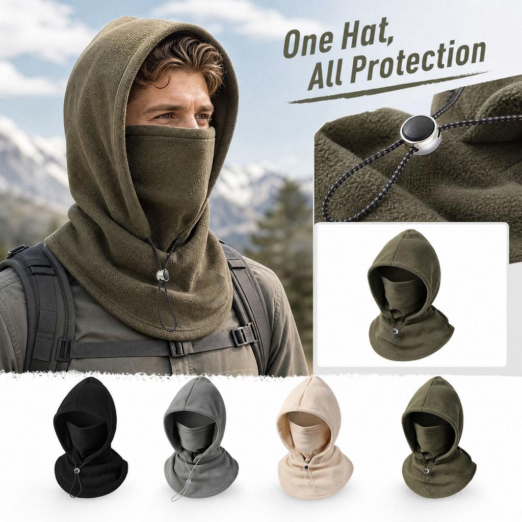 Unisex Outdoor Cycling, Windproof Hat with Face and Neck Cover, Single Layer