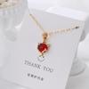Versatile Luxury Titanium Steel Necklace with a Colorfast Pendant - Simple Niche Design Clavicle Chain for Women.