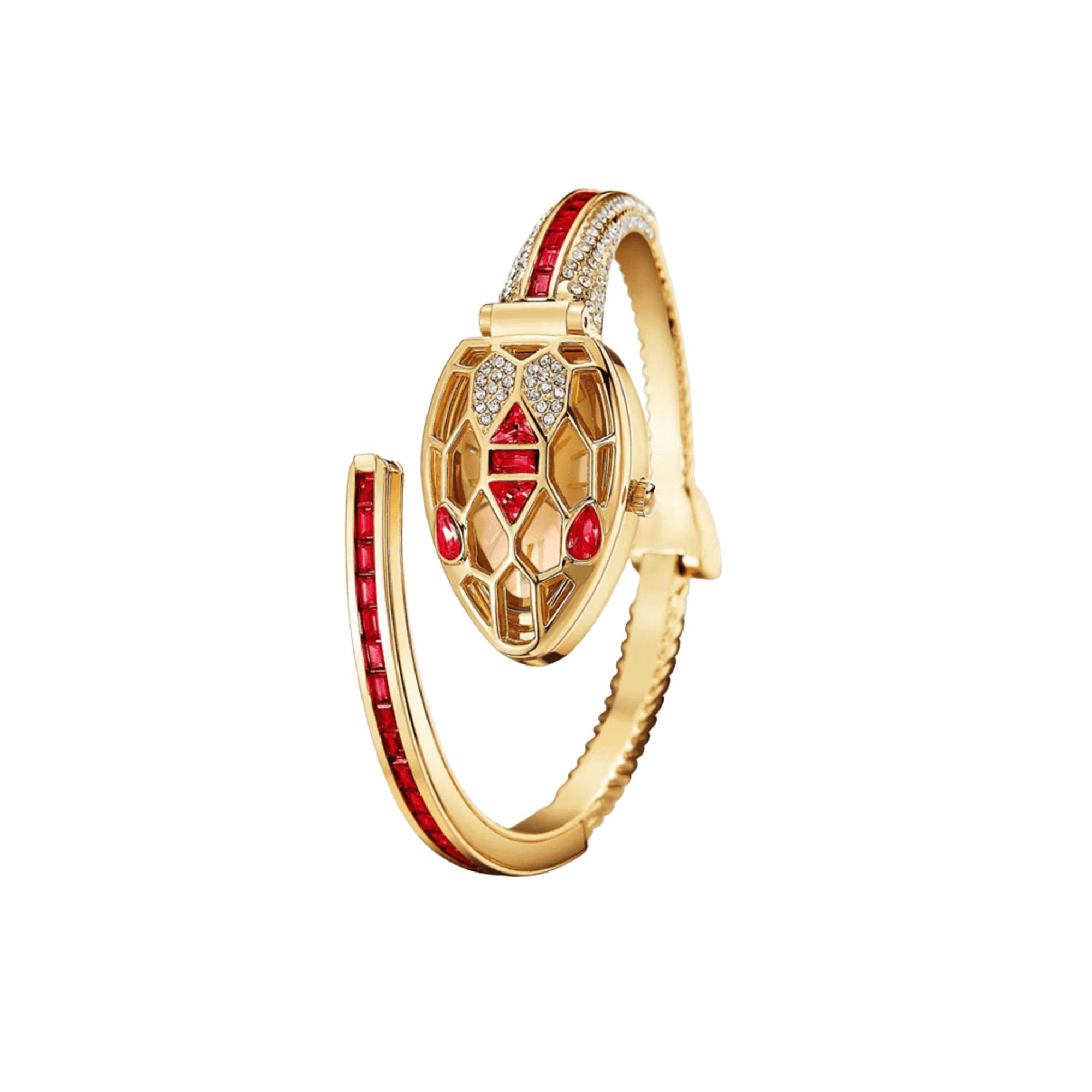 

2025 Новые Женские Модные, Легкая Роскошь, Нишевые Часы Кварцевые в Стиле Браслета в Форме Змеи с Темпераментом красный