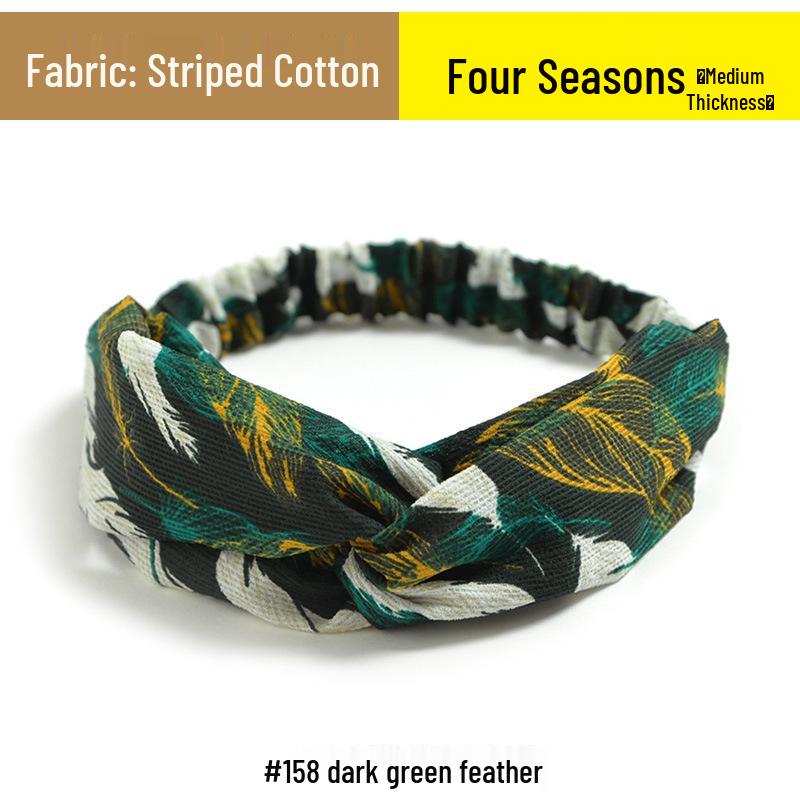 Koreanisches florales Chiffon-Elastik-Stirnband für Damen - Frischer Stil Haaraccessoire