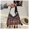 Bohemian Tassel Shoulder Bag for Women Fashion Ethnic Style Crossbody Tote Purse