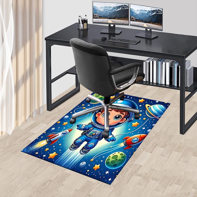 1PC space explorer astronaut Anti-slip carpet, suitable for Office, bedroomand playrooms. It can also be used as a sofa footrest cover-W100