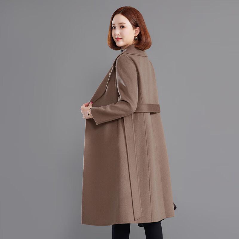 Women's 100% Wool Double-faced Mid-Length Coat