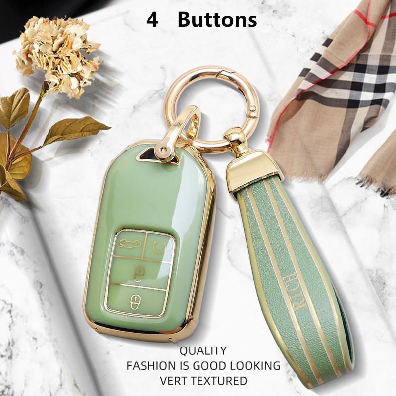 Luxurious Remote Key Case Cover For Honda CRV Fit Civic Accord HRV City Odyssey XRV Pilot Jazz Jade Vezel Crider Car