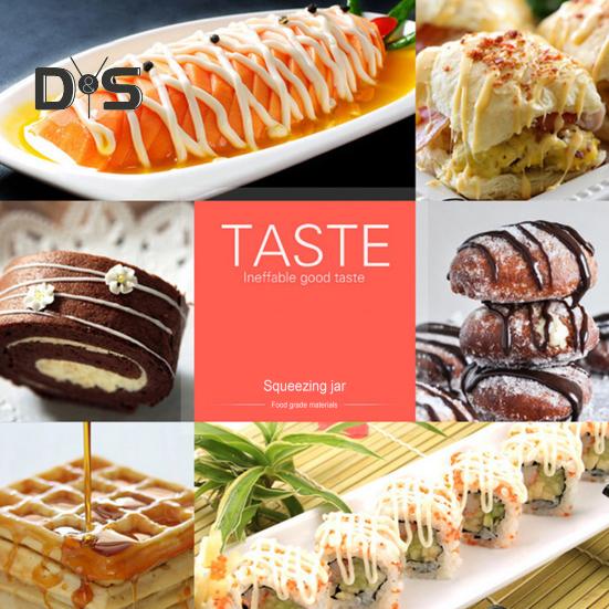 4ks kuchyňské plastové lahvičky na koření s víčkem Multifunkční lahvička na vymačkávání pigmentu 250ml lahvičky na koření bez BPA pro