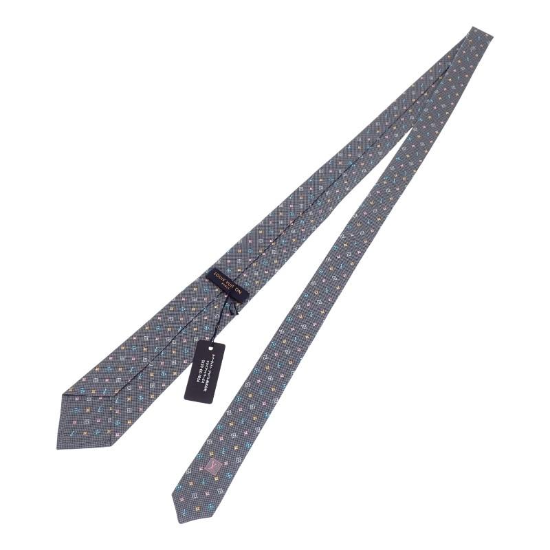 Louis Vuitton M76610 Tie Gray/multicolor Silk Mens