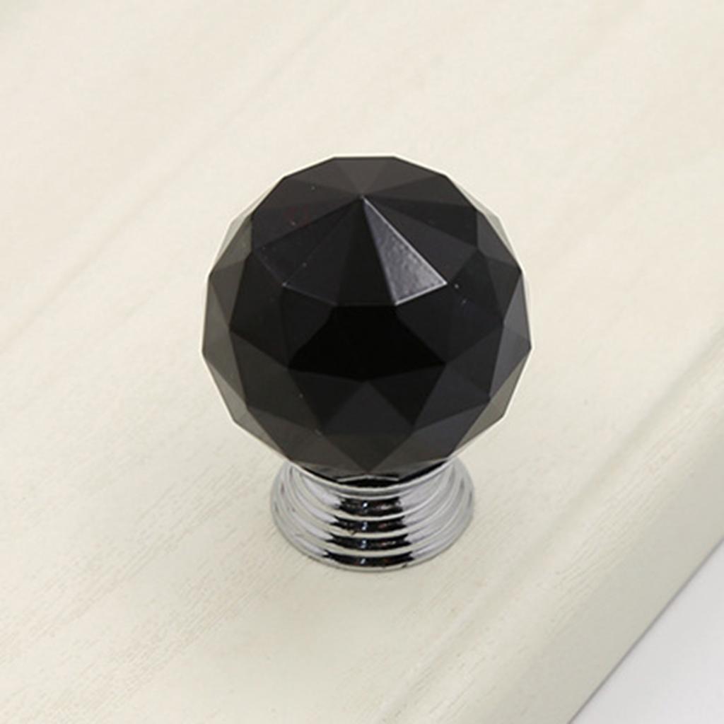 Crystal Cabinet Knobs with Screws Decorative Crystal Glass Dresser Knobs for Dresser Drawers Cupboard
