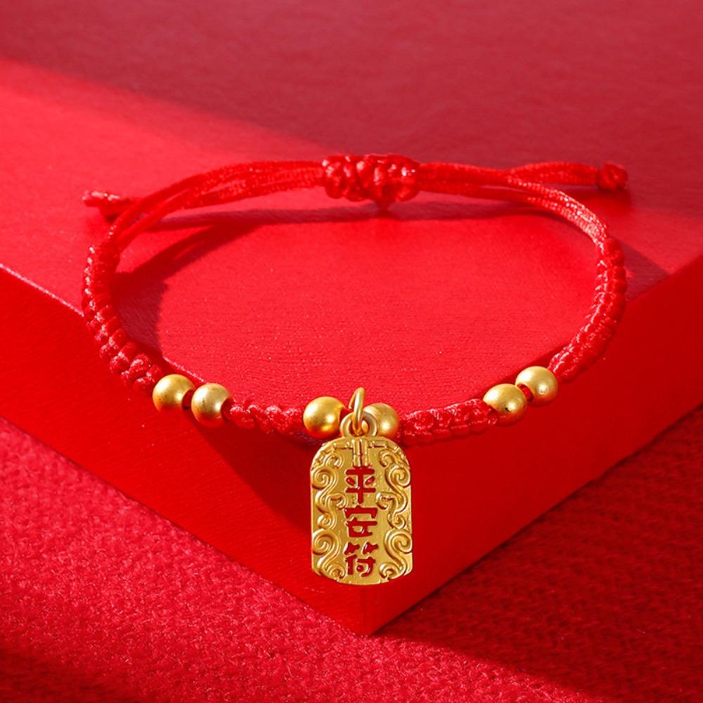 Chinese Style Snake Year Bracelet Hand Rope Fortune Bracelet Retro Lucky Red Rope  Couple