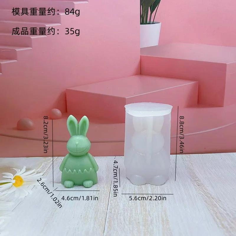 Resin Silicone Mold Easter Eggshell Rabbit Gypsum Decorative Mold Home Desktop Atmosphere Decoration Festival Gift Resin Gypsum Other