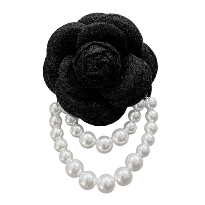 Imitation Perle Hochzeit Handgelenksblume Corsage Armband Braut Brautjungfer Stoff Kamelie Brosche Anstecknadel Handblume Schnalle Anstecknadel