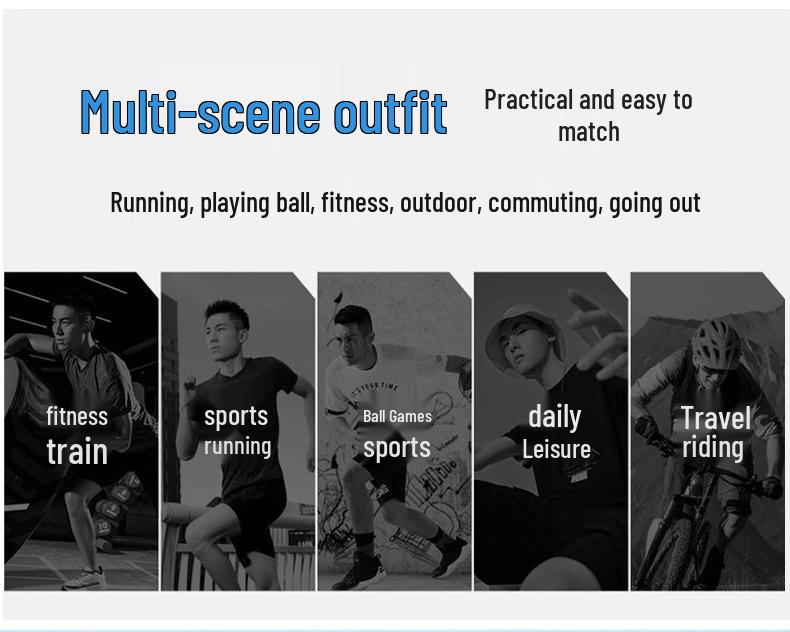 Men's Casual Ice Silk Sports Suit - Short Sleeve Polo Shirt & Shorts for Middle-Aged and Elderly