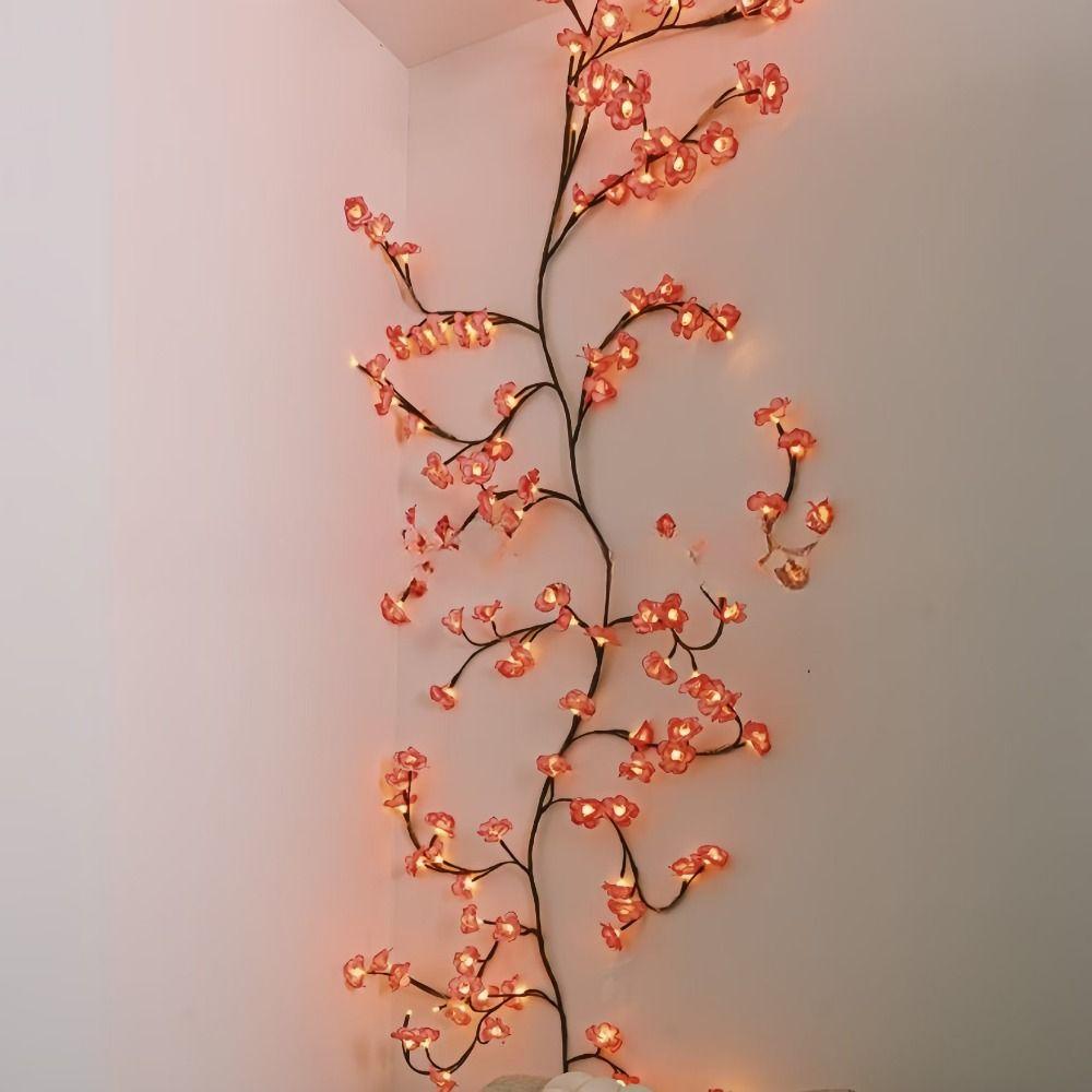 Creative Wall Decor Light 48/72/96/144 LED Bendable Flower Branch Lamp  Wall Window Decor