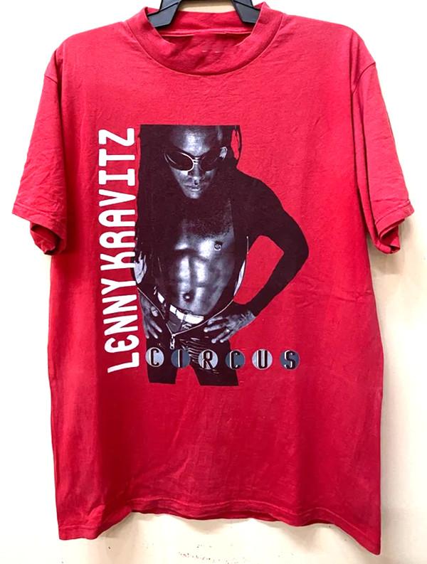 Футболка Lenny Kravitz Circus Tour 90-х, короткий рукав, красная, унисекс, S-2345XL EM0523 S