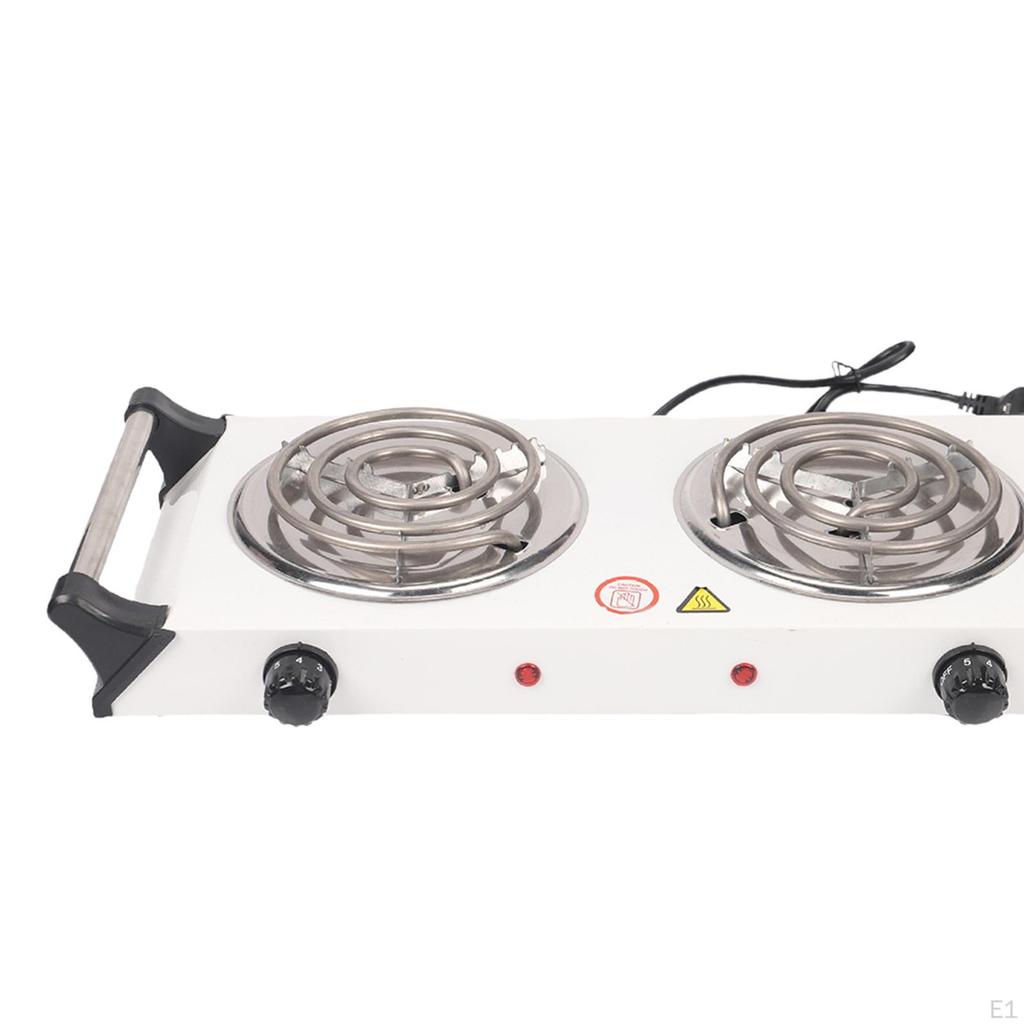 Countertop Double Burner Electric Cooktop for Stir Frying Braising Steaming