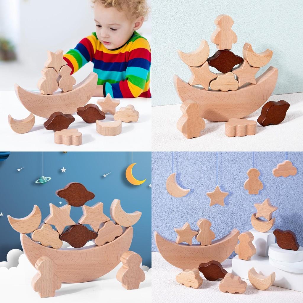 Themed Space Wooden Cognitive Domino Blocks For Children Learning Activities