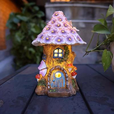 Güneş enerjili çiçek evi gece lambası dış mekan avlu bahçe balkon dekorasyonu yeni çim IP44 sıçramaya dayanıklı peyzaj dekorasyonu fenerler