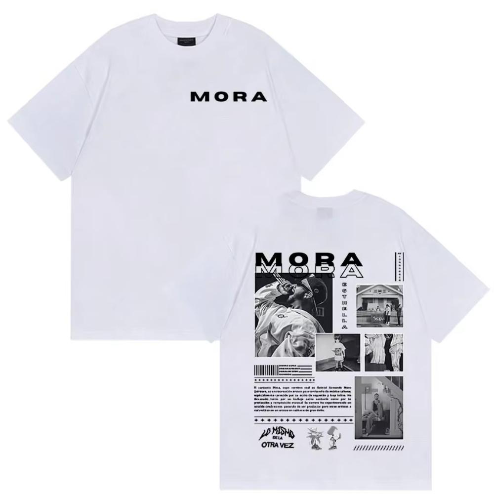 Rapper MORA Album 2026 Graphic T Shirt Mens Hip Hop Vintage Fashion ONeck Tshirts Casual Oversized Cotton Tshirts Streetwear