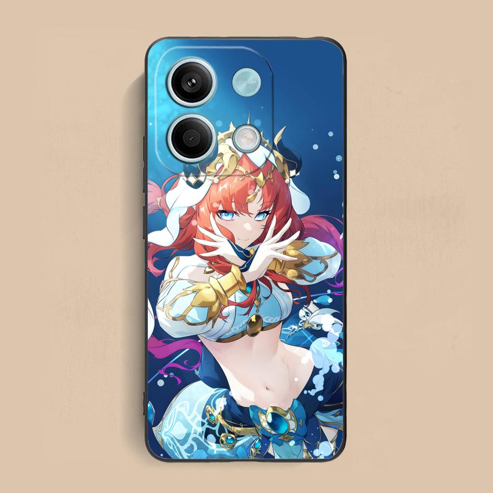 Game GI Nilou Matte TPU Mobile Phone Case for Xiaomi Redmi 15 14 13 12 A5 3 2 1 C Plus 4G 5G Colorful Printing Cover