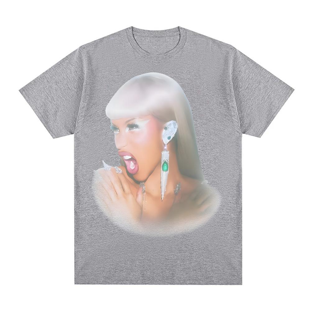 Cardi B AM I THE DRAMA IMAGINARY PLAYERZ T-SHIRT Camiseta Hombre Grunge Punk Tee-shirt Summer Round Neck 100%Cotton Tshirt