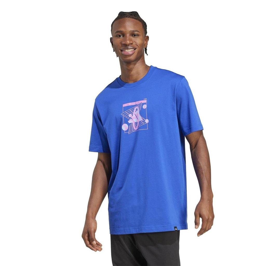 Adidas Mens Retro Futurism Graphic T-Shirt