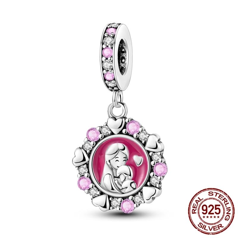 New In MotherS Day Copper Charm Mom Mother Family Charm Bead Fits Genuine Bracelets DoItYourself Woman Jewellery Gifts