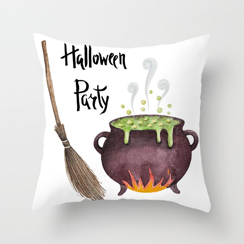 New Halloween Series Peach Leather Velvet Pillowcase Festive Decoration Home Sofa Pillow Cushion Cover
