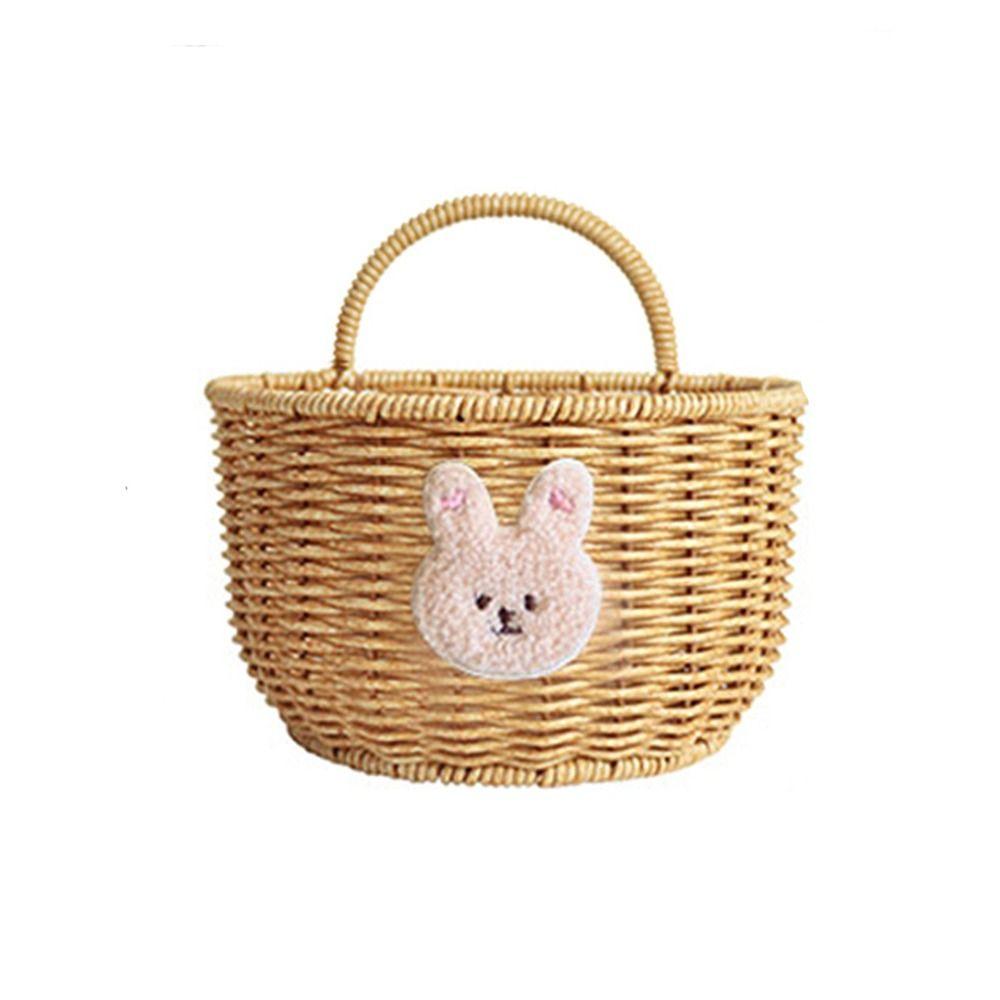 Úložný koš na cibuli, zázvor a česnek, imitace ratanu, ručně pletený ratanový koš do kuchyně