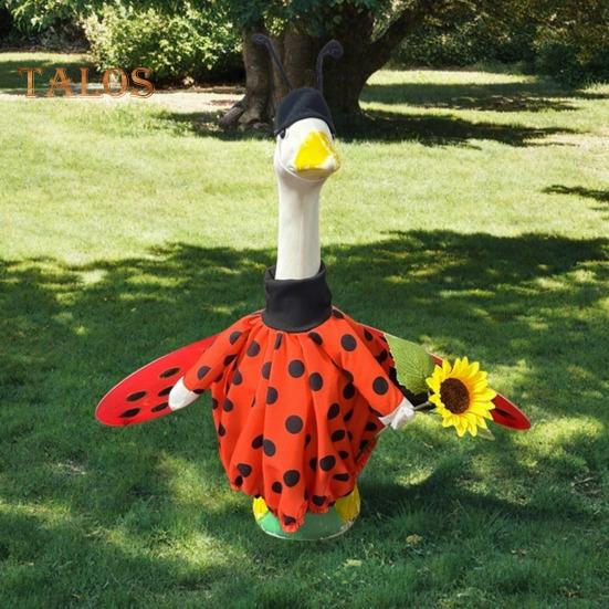 Easter Goose Outfit Graduation Bees Ladybug Clothes Set for Standard Lawn Goose 23" Spring Summer Happy Easter Bunny Porch Goose Sign Garden Home