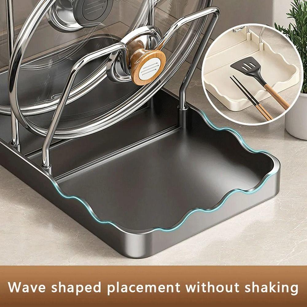 1Pcs Plastic Pot Lid Rack Spoon Rest Cutting Board Storage Rack Kitchen Accessories