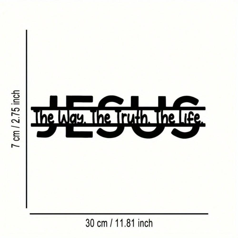 Jesus Metal Wall Art Religious Decor with Bible Verse Plaque for Home Church Office Indoor Outdoor Spiritual Gift