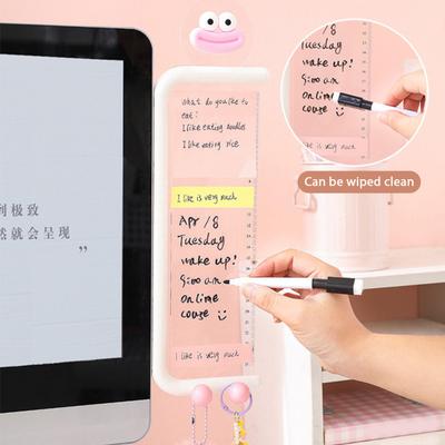 Monitor Memo Board Acrylic Message Panel Transparent Side Mount for Clip Phone Stand Computer Monitor Multi-Functional