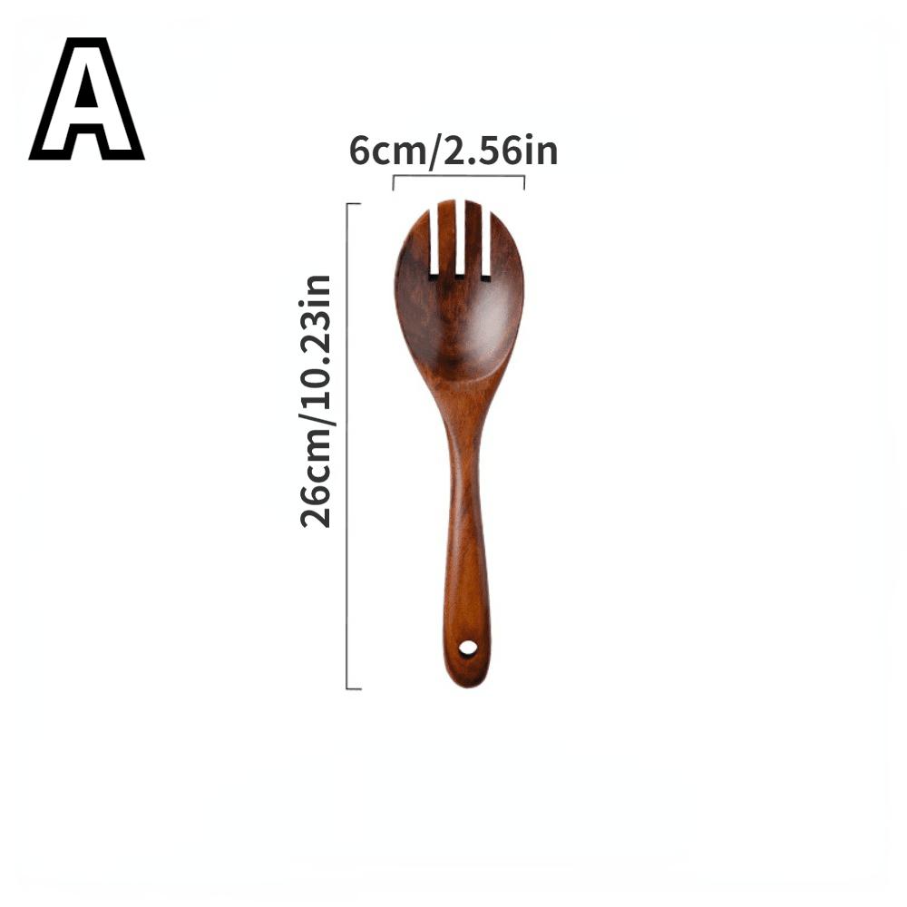 

Premium Natural Wood Salad Spoon and Fork Durable Long Handle Mixing Utensils for Home Kitchen Restaurant Use Salad Preparation,