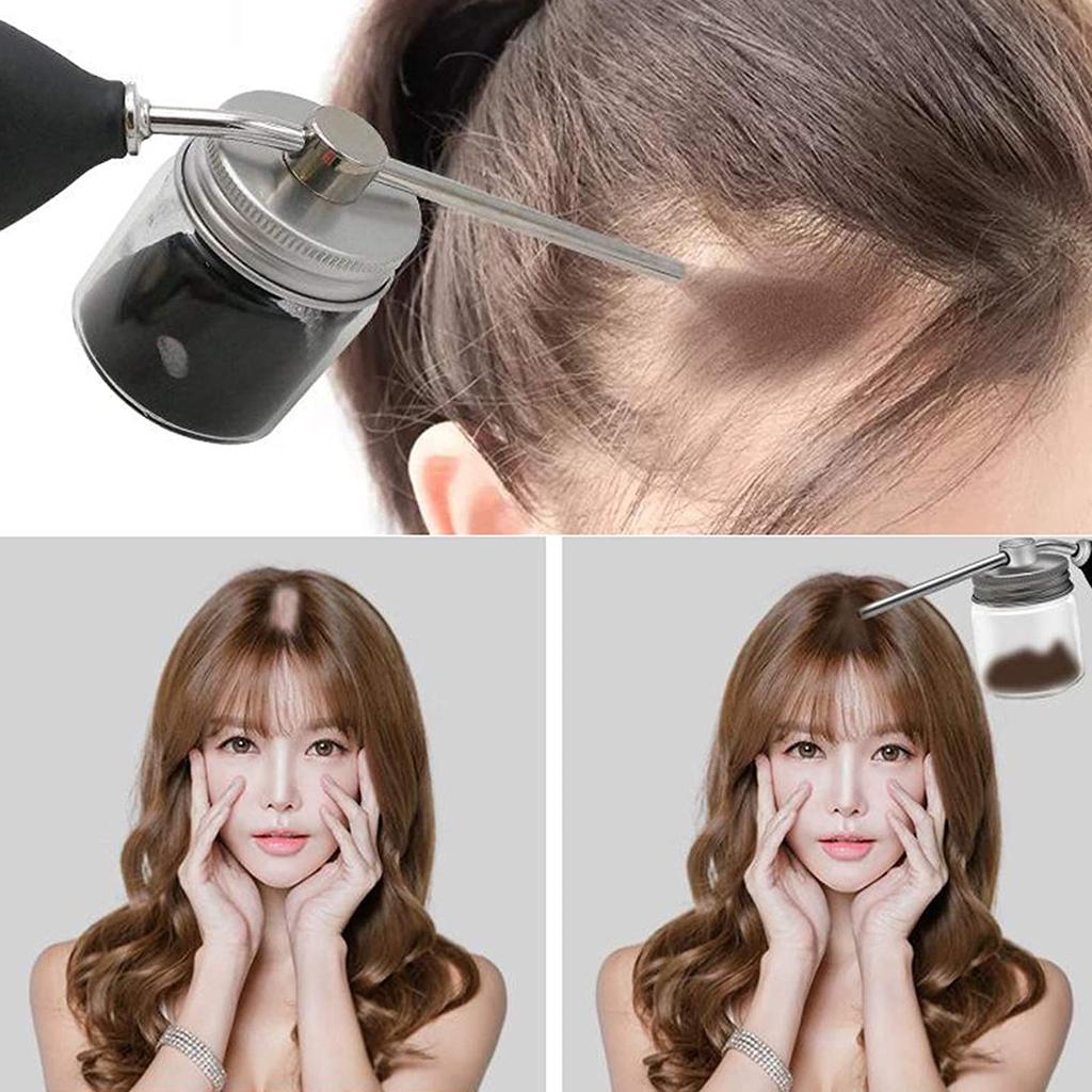 Refillable Hair Salon Powder Spray Bottle Barber Hair Fiber Applicator Glass Talcum Powder Container Hairstyling Supplies