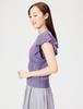 Body Sweater Hyakka June Issue Ruffle Summer Knit Sweater Purple Purple FR [Proportion Dressing] [Bijin Tie-Up Item] Web-Exclusive Color Women's