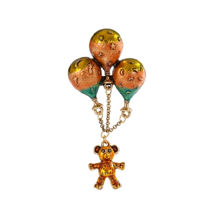 

Charming Balloon Bear Brooch Cute Balloon Bear Tassels Brooch Jewelry Adornment For Party Or Wedding Attire 1