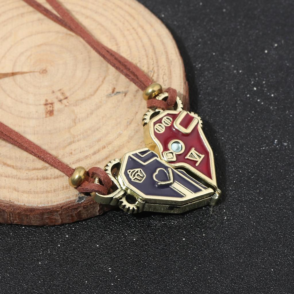Anime ArcaneLeague of Legends Collar de Caitlyn Mujer Policía de Piltover Colgante de Corazón Magnético para Fans Joyería Cosplay